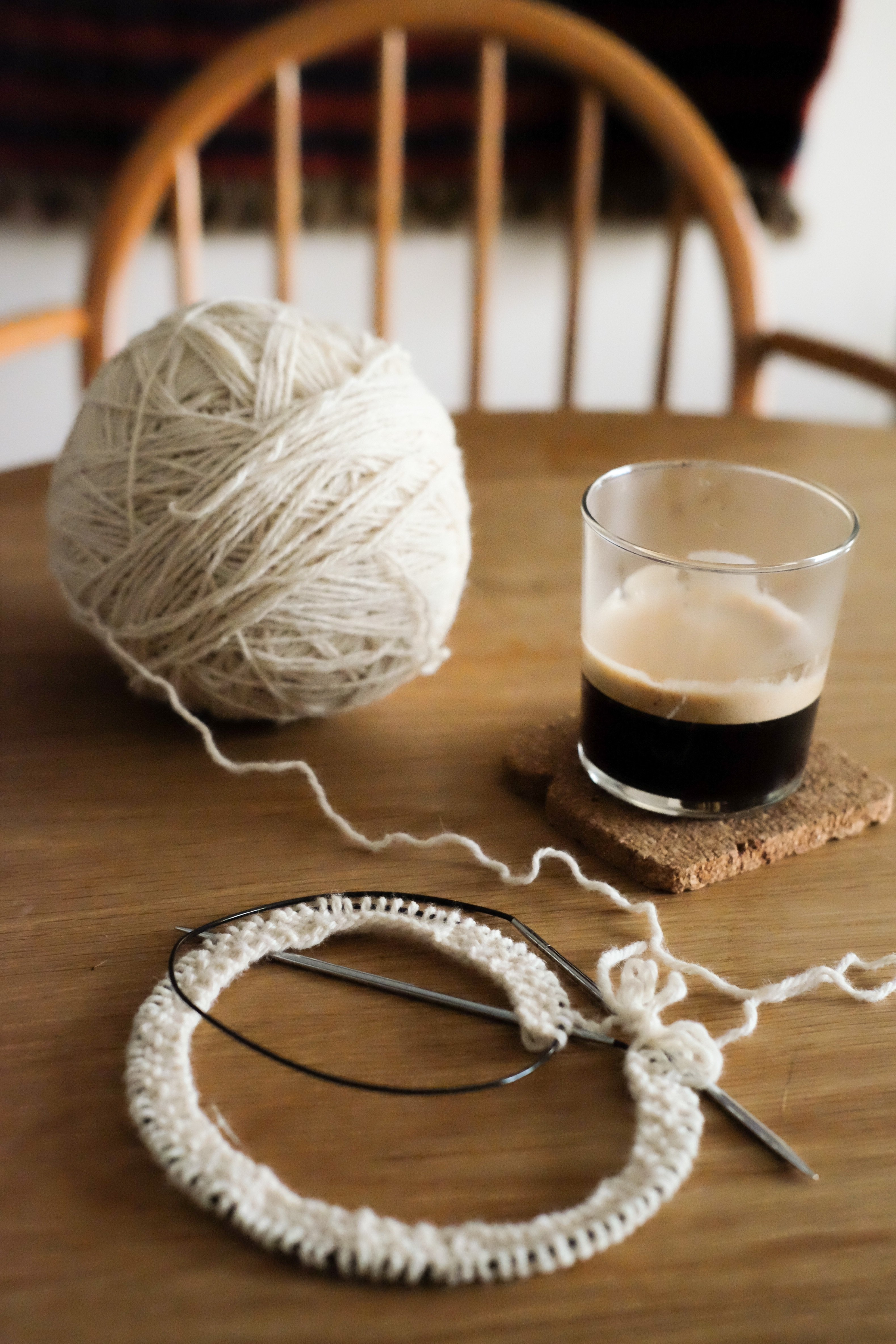 白いアランニットの記録 【 ④裾と仕上げ 】 | オリジナルアランニット