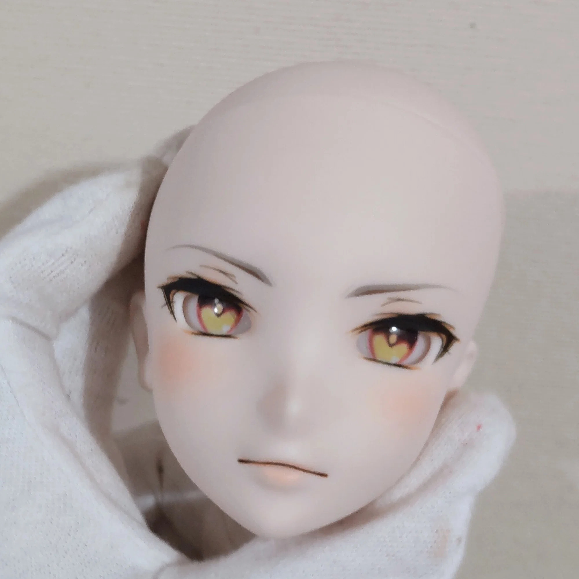 毛利元就のドール作ってみた③【Re:メイクリテイク編】【ヘッドメイク 