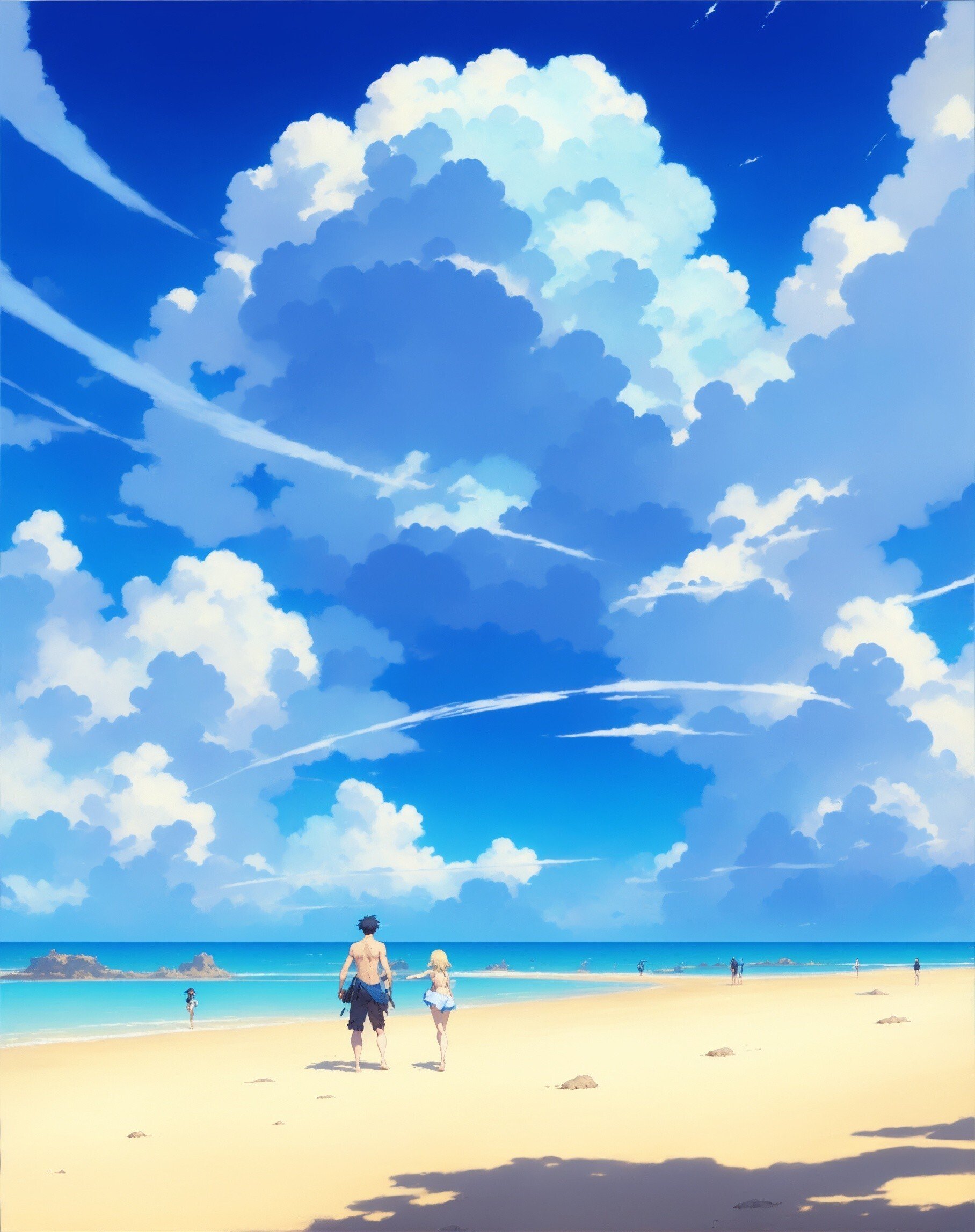 生成記録2「入道雲の浮かぶ砂浜」｜UTA（UTAPON）