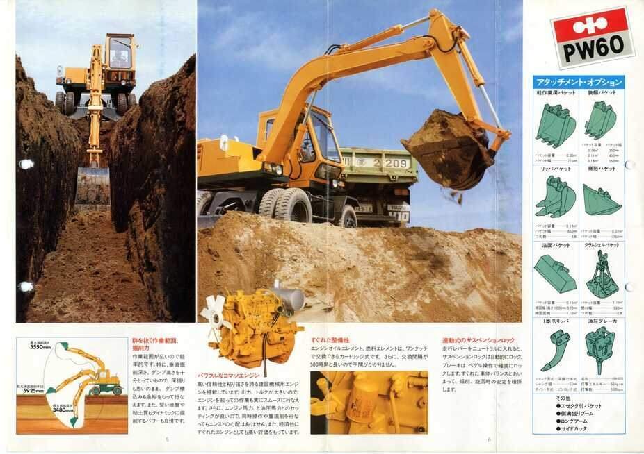 小松製作所 PW60 コマツパワーショベル 0.25m3 新製品｜建設
