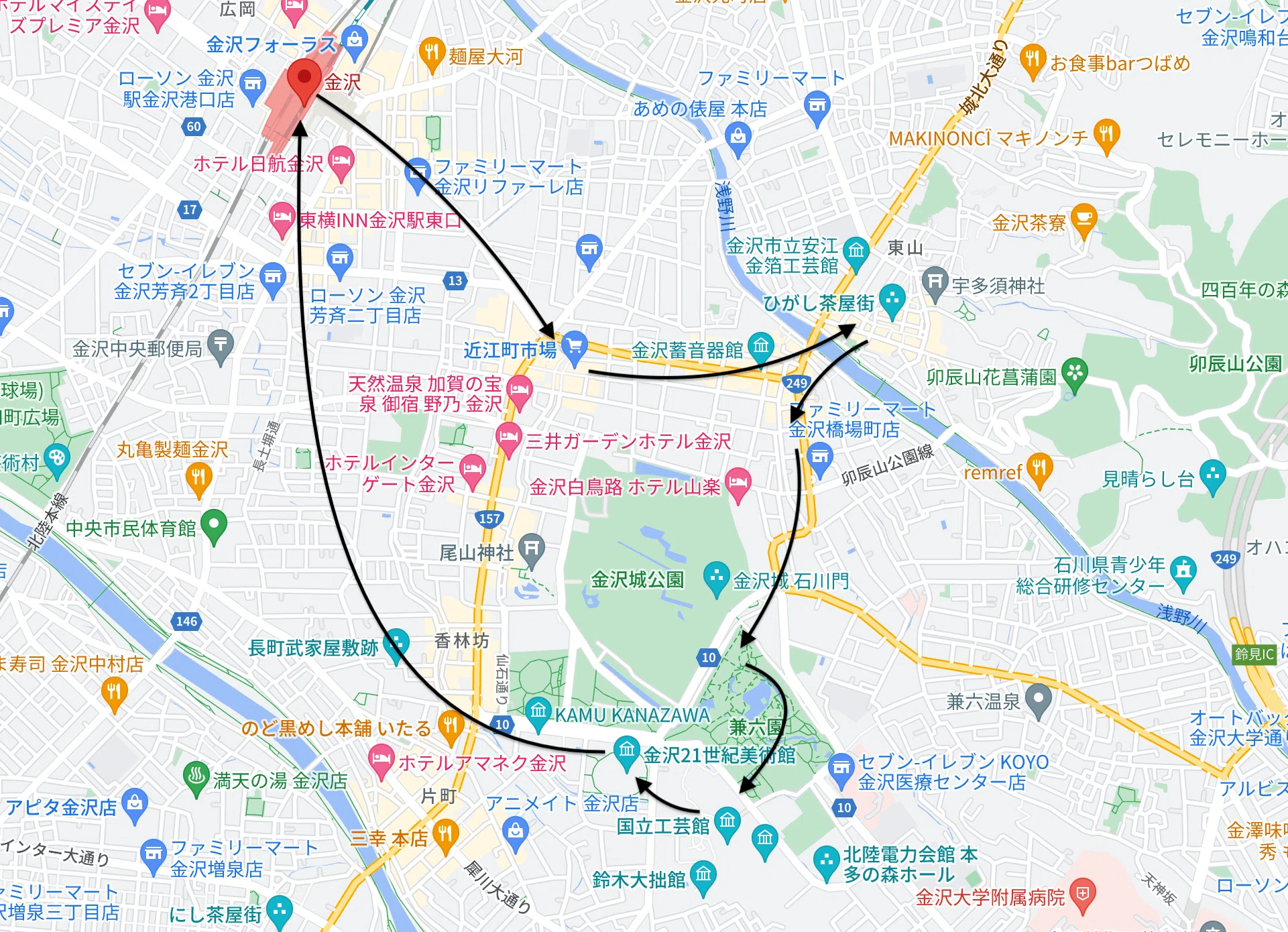 エンカウントは歩き回る中で：金沢旅行アルバム｜Lucax2