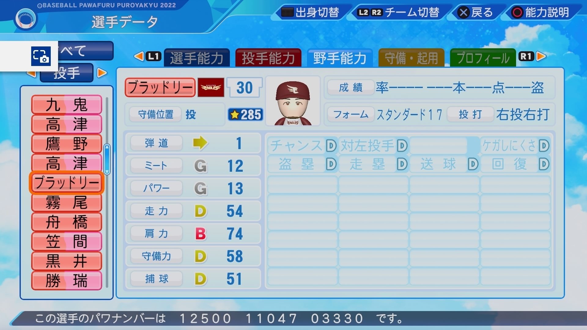 頑張パワフルズ」二軍先発投手まとめ「パワプロ2022」｜kashi