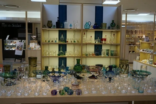 三宅義一の吹き硝子』。今日から！ジェイアール名古屋タカシマヤ器の