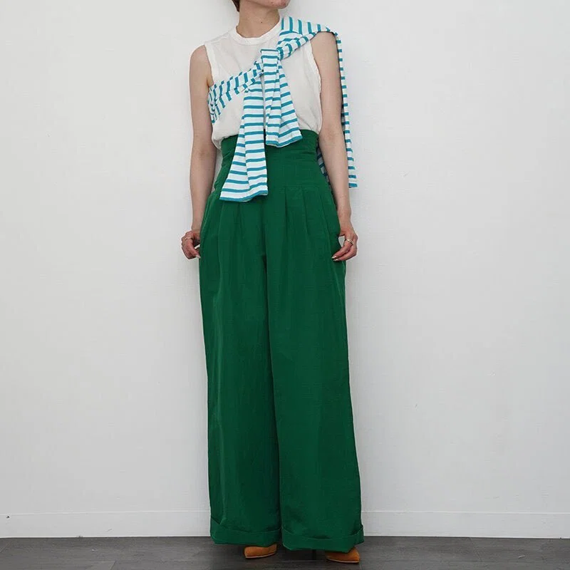 トップス HIGH DENSITY FINX LINEN WEATHER TANK AURALEE HIGH DENSITY FINX LINEN WEATHER CAMISOLE/PANTS – Chum!