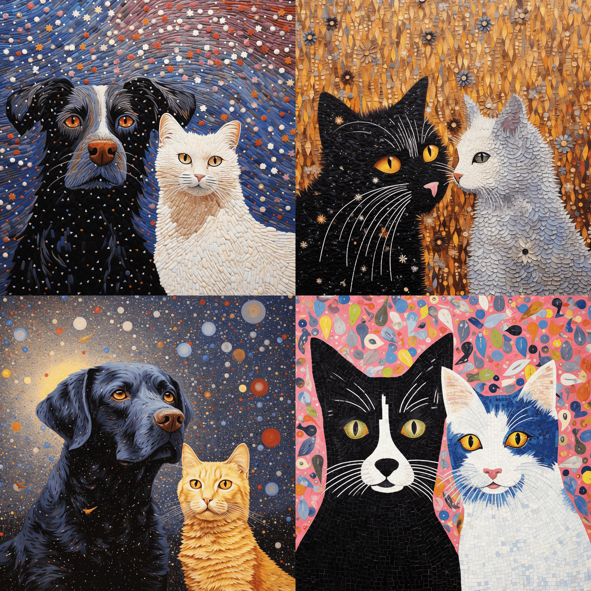 猫 花 ねこ 風景 絵 絵画 イラスト L版プリント 惜し ねこ
