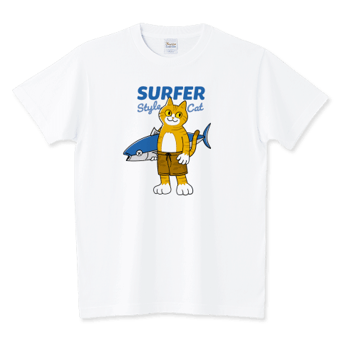 サーファーっぽいネコ
サーファーっぽい佇まいの猫です。サーフィンはできませんが魚をサーフボードのように持っています。
https://www.ttrinity.jp/product/14483925