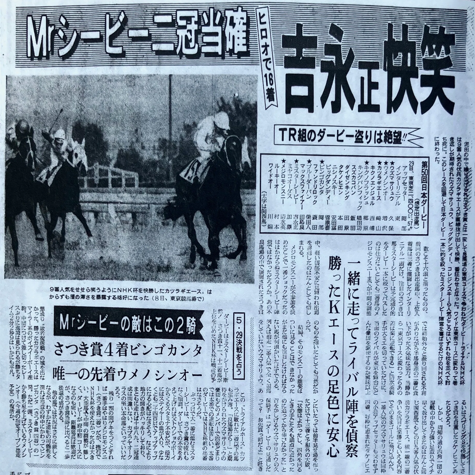 ウマ娘」に実装されたカツラギエース！三冠馬との死闘と〝日本馬初〟を 