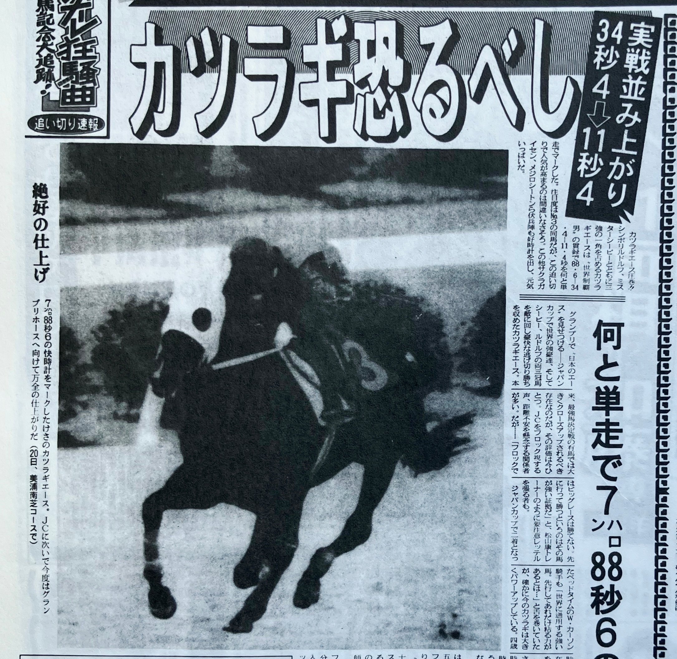 ミスターシービー 三冠&天皇賞秋 JC 有馬記念 競馬新聞｜Yahoo