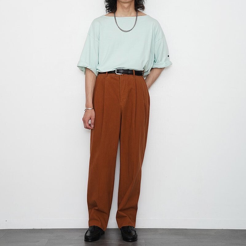 Outil 半袖Tシャツ 1枚でラフに！カジュアルな半袖バスクT 【OUTIL 】tricot aast