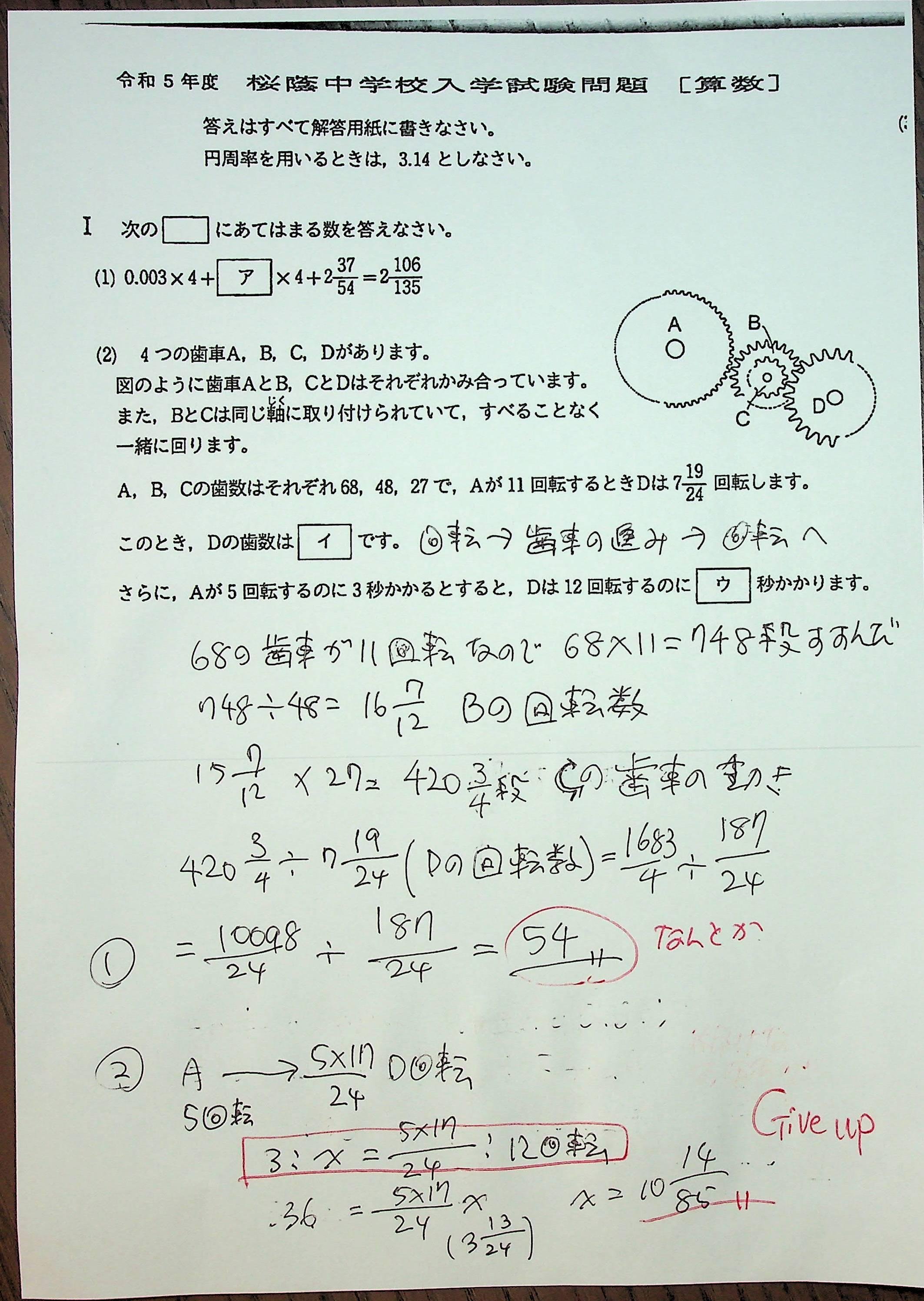 ギフ_包装】 桜蔭の算数294 問題集 解答解説 早稲アカ 参考書