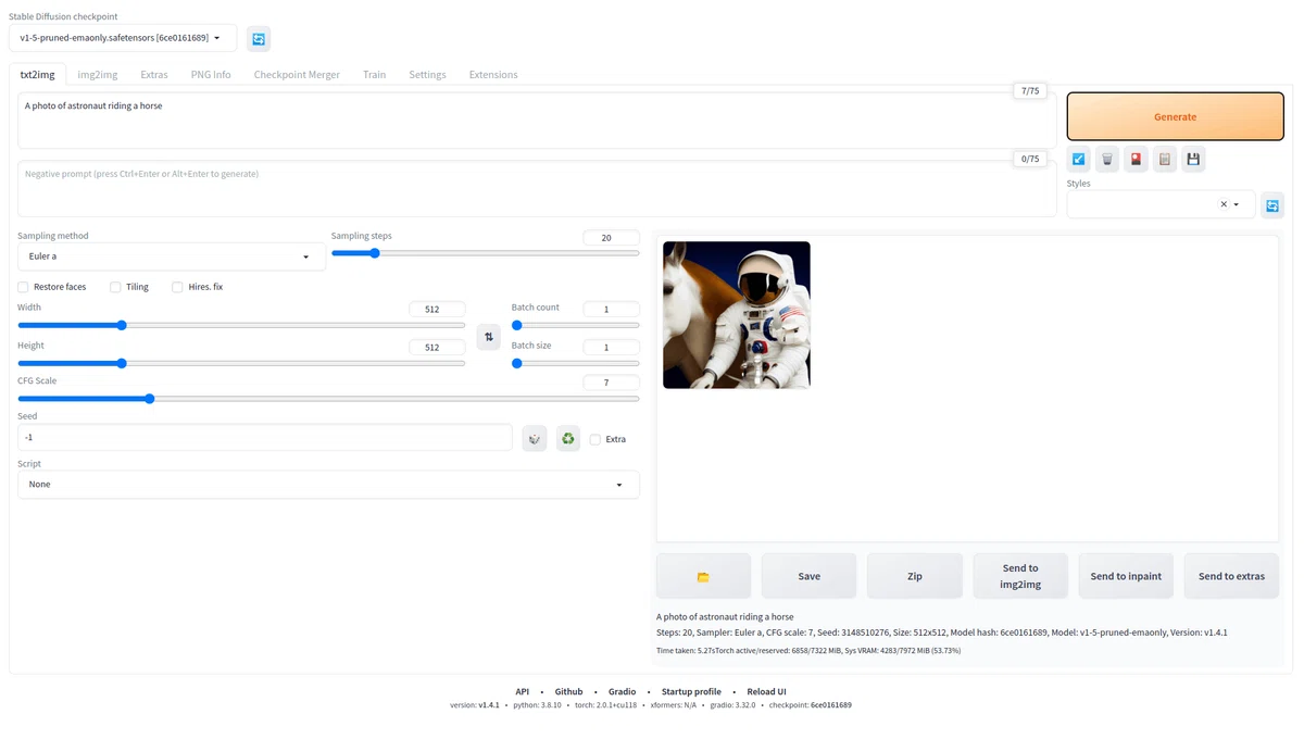 Stable Diffusion Web UIをローカル環境にインストール (Ubuntu)｜k_mitsunami