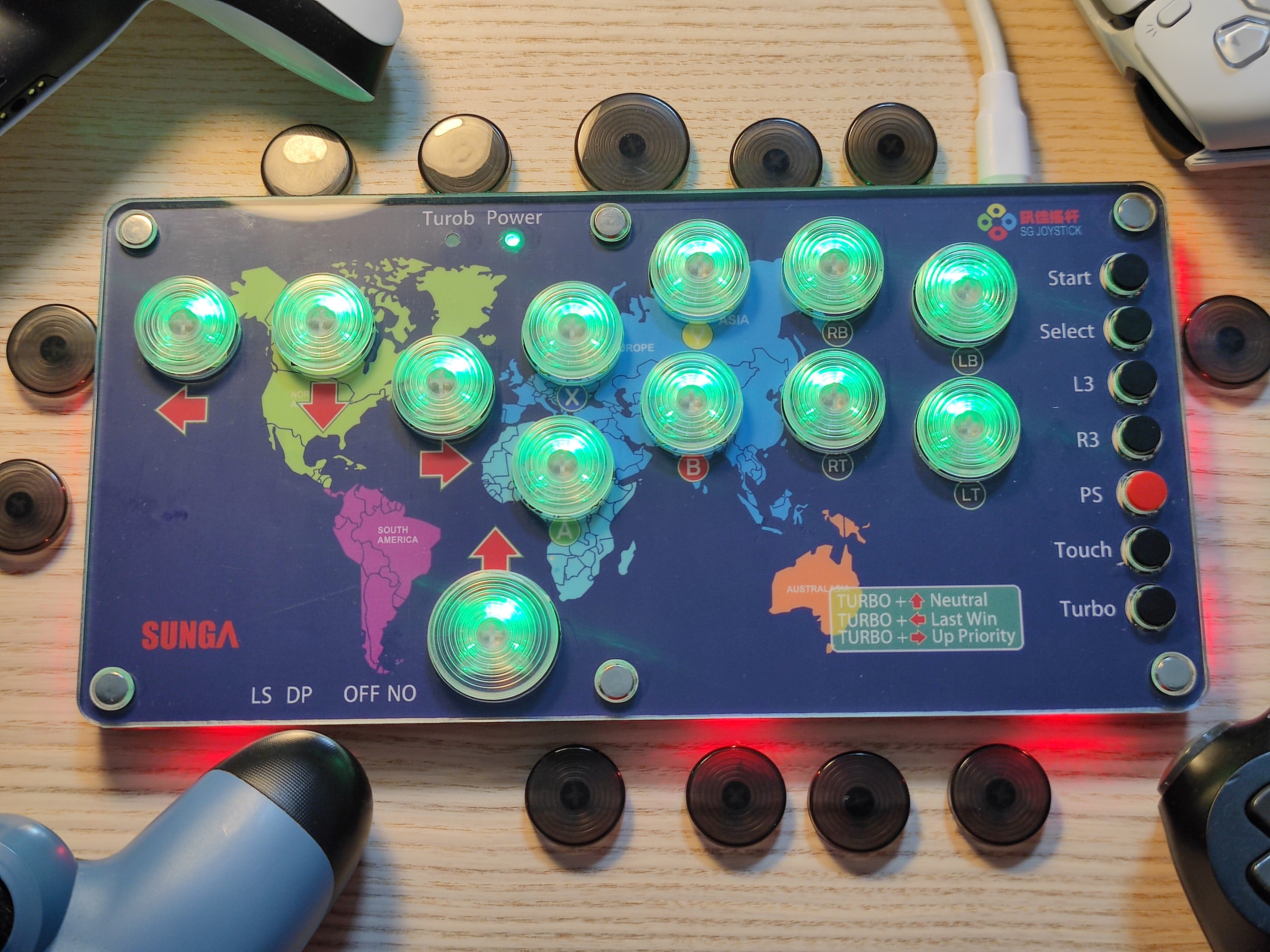 SUNGA 17ボタン レバーレスコントローラー hitbox アケコン-