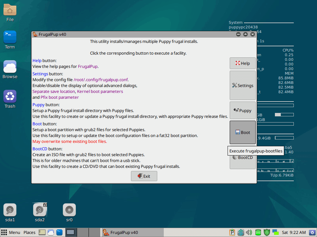 BookWormPupインストール画面(Boot篇)｜おさんぽタロ兵衛