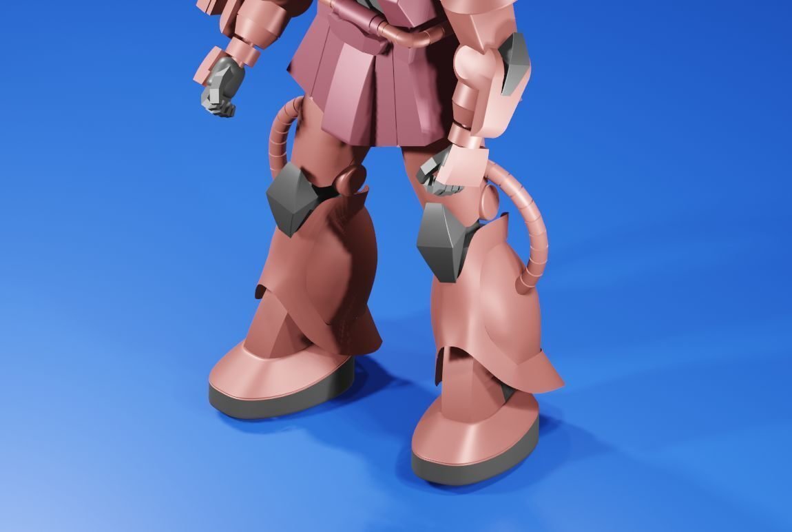 blender】MS 06S ZAKUⅡ【2作目】｜3D grapefruit｜CAD出身3Dモデラ―