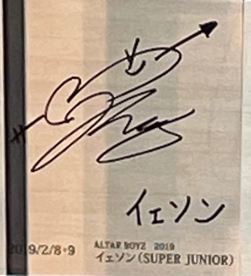 SUPERJUNIOR イェソン　サイン SUPER JUNIOR-YESUNG LIVE TOUR「君という桜の花びらが僕の心に