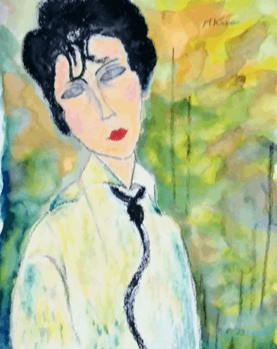 模写の風景 画家の心 第16回「アメデオ・モディリアニ ネクタイの女