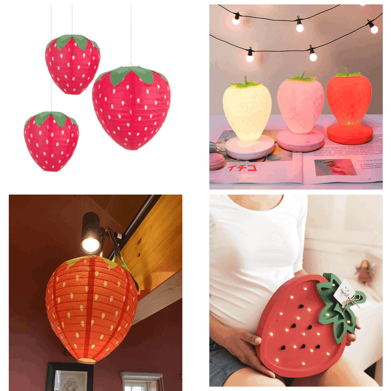かわいい商品⑲ いちごのランプシェード｜🎈かわいい屋さん