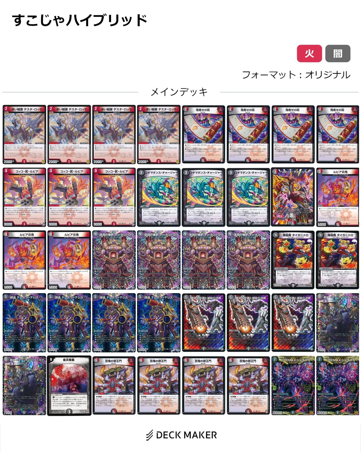 超CS V in新潟】チャージャー抜き赤黒テレスコ邪王門【Best32入賞】｜KODY