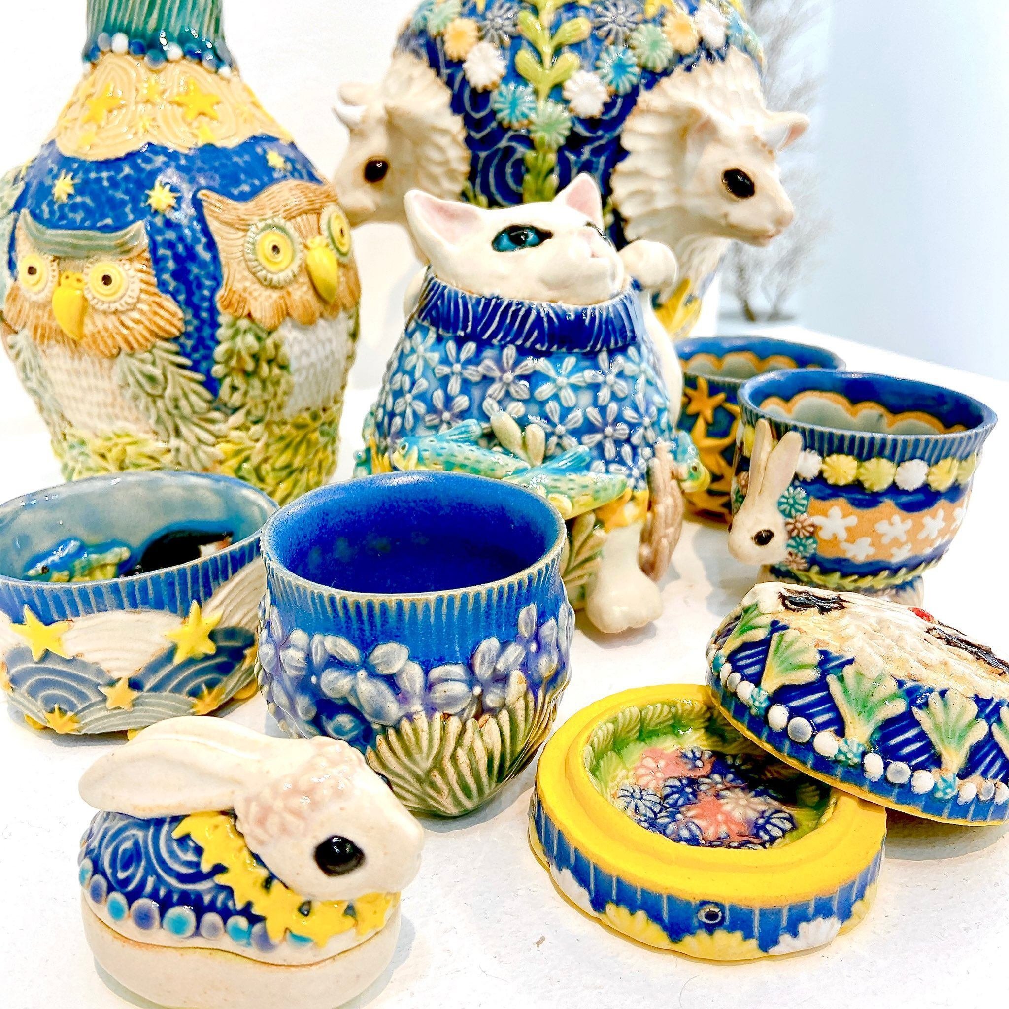 白鷹　林沐雨　置物 インテリア 陶器 鷹　陶芸 be3cc67cb0d7b95f8e6d9e75731011