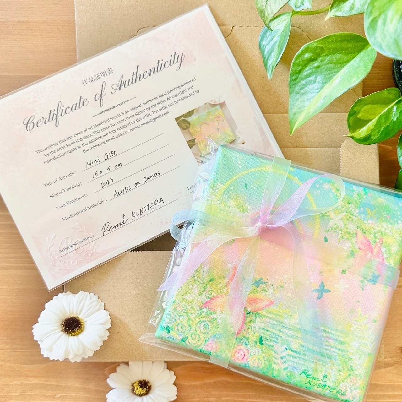 オーダーの作品証明書✨｜Remi Kubotera/画家、アーティスト👩‍🎨