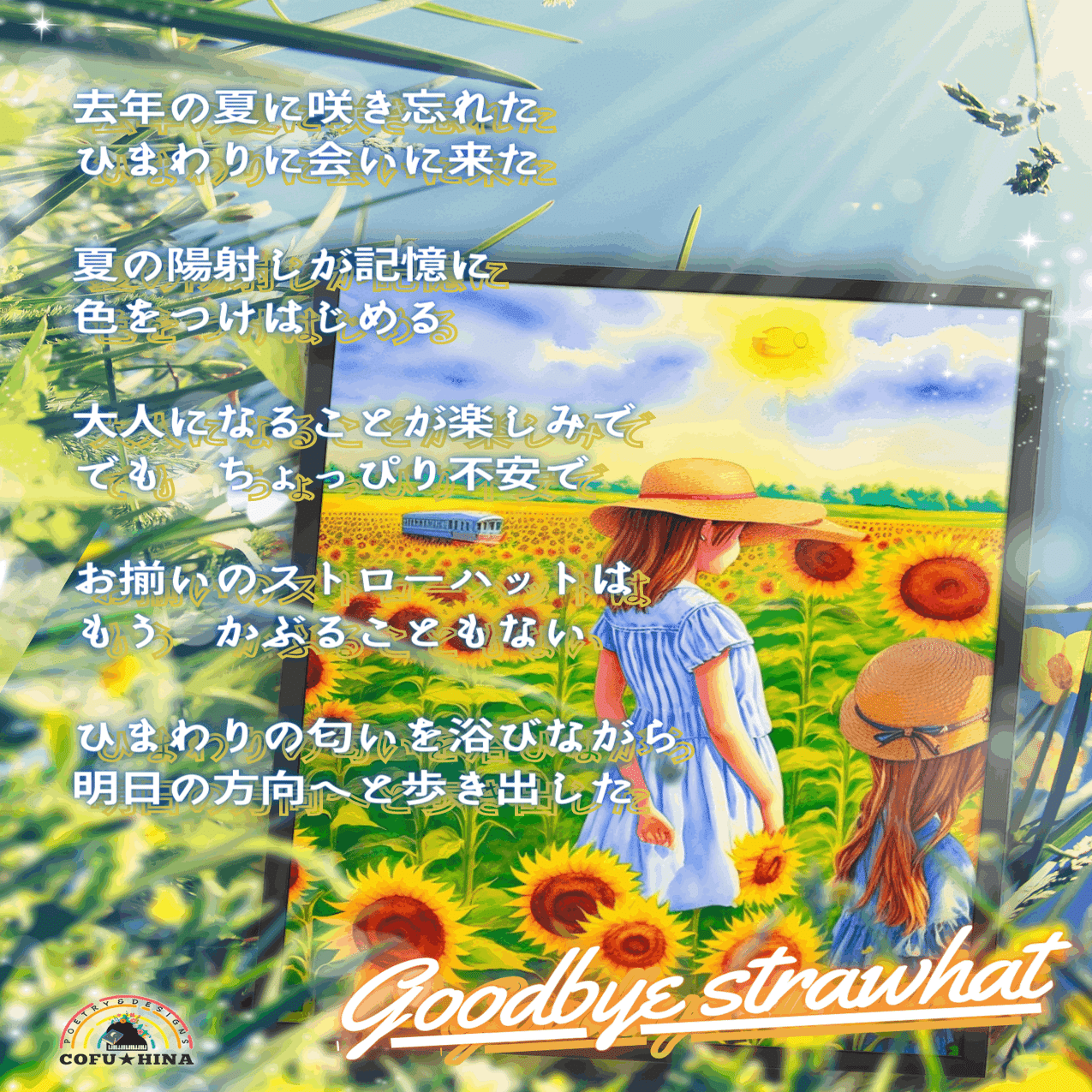 Goodbye straw hat」ひまわり畑と麦わら帽子とあの夏と・・。COFU