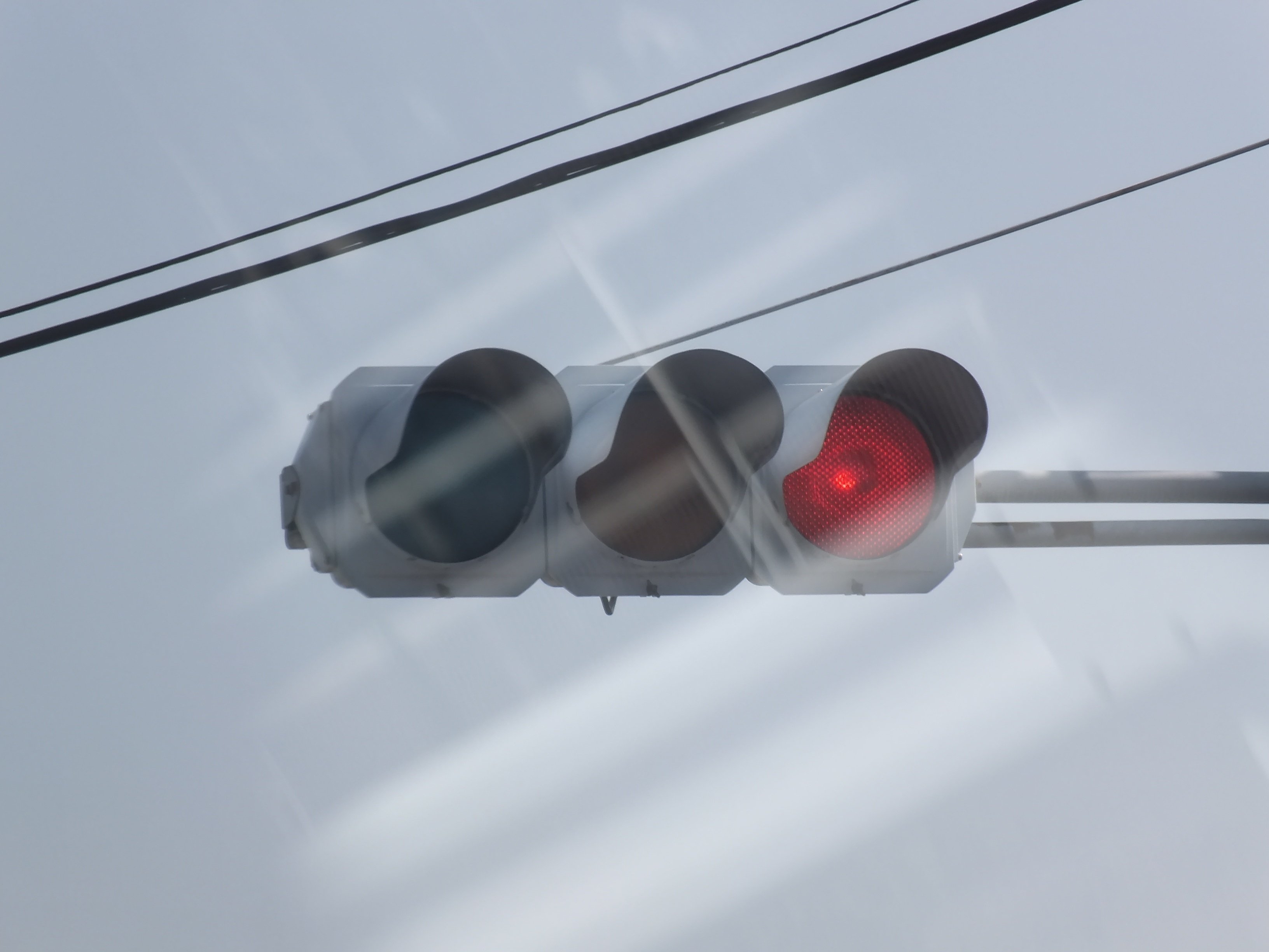 信号機 藤岡-98】森と信号機！日信厚型LED・日信セパブツブツレンズ・日信六