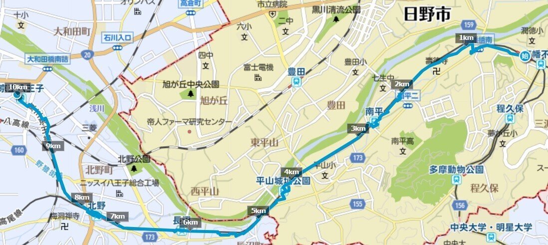 沿鉄歩鉄歩い鉄】20230617京王線高幡不動ー京王八王子10km｜ENDY8310