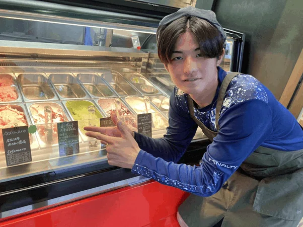 1日店長！自分で植えたスイカがジェラートに！！（田中選手）～35