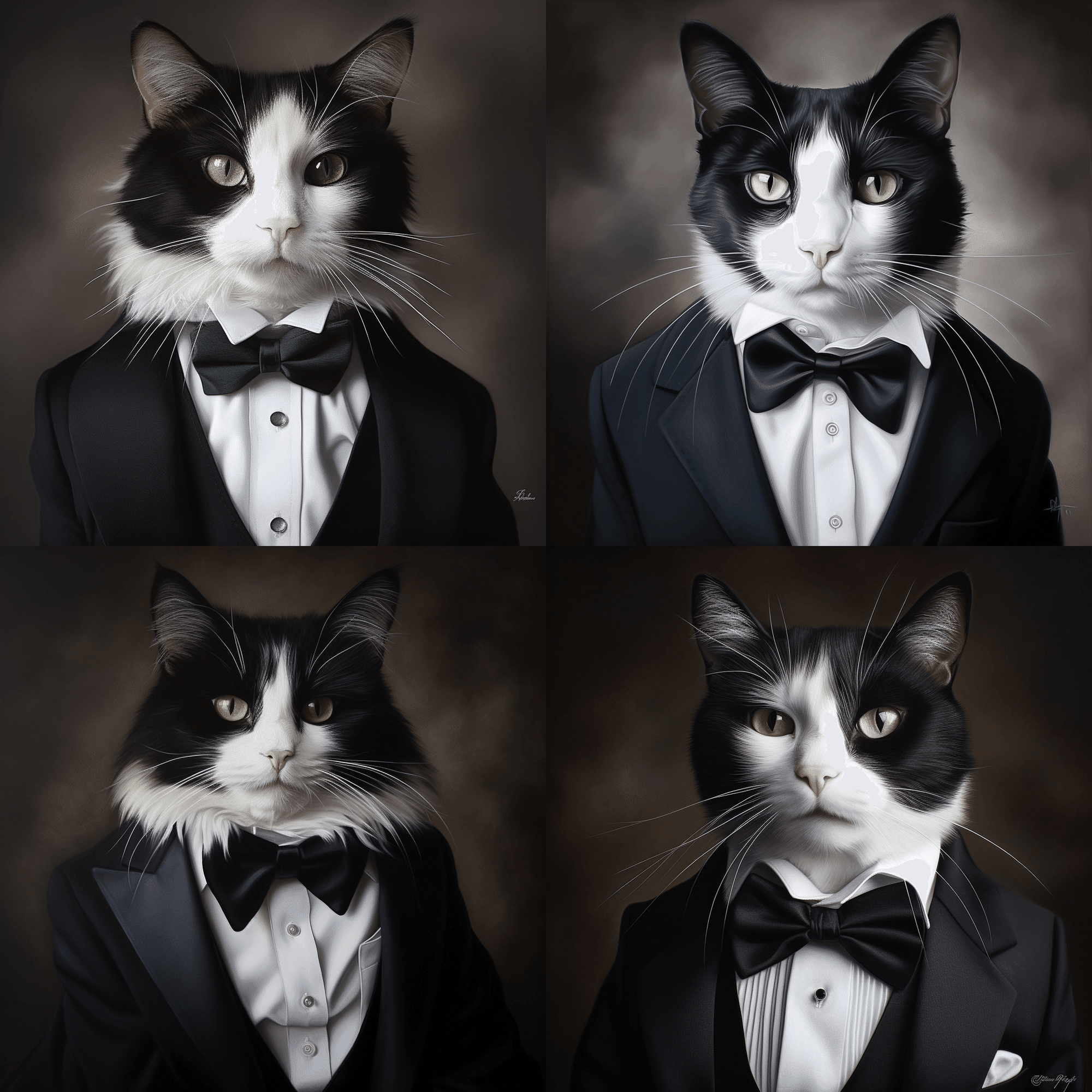 タキシード猫をハチワレ猫にしなければ：Midjourney｜841