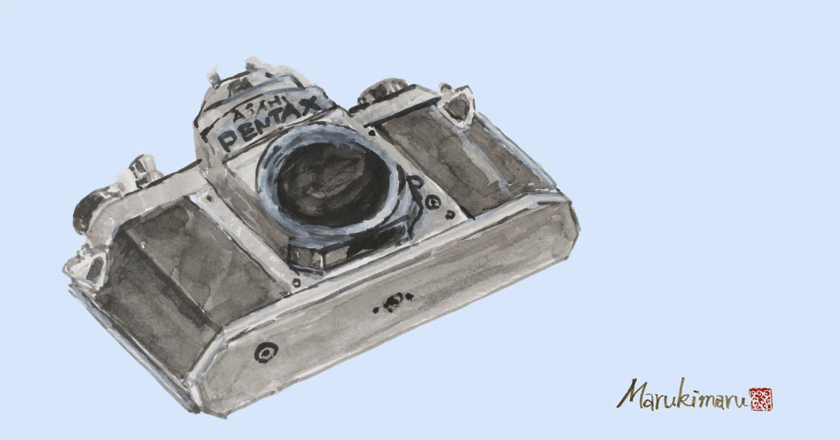 ペンタックスのフィルムカメラ 原画 【 MPPJ0022 】 ペンタックスのフィルムカメラ 背景1