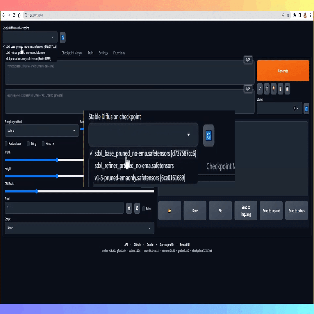 WebUI1.5.xの2種類の簡単インストール方法の解説と注意点(SDXL対応
