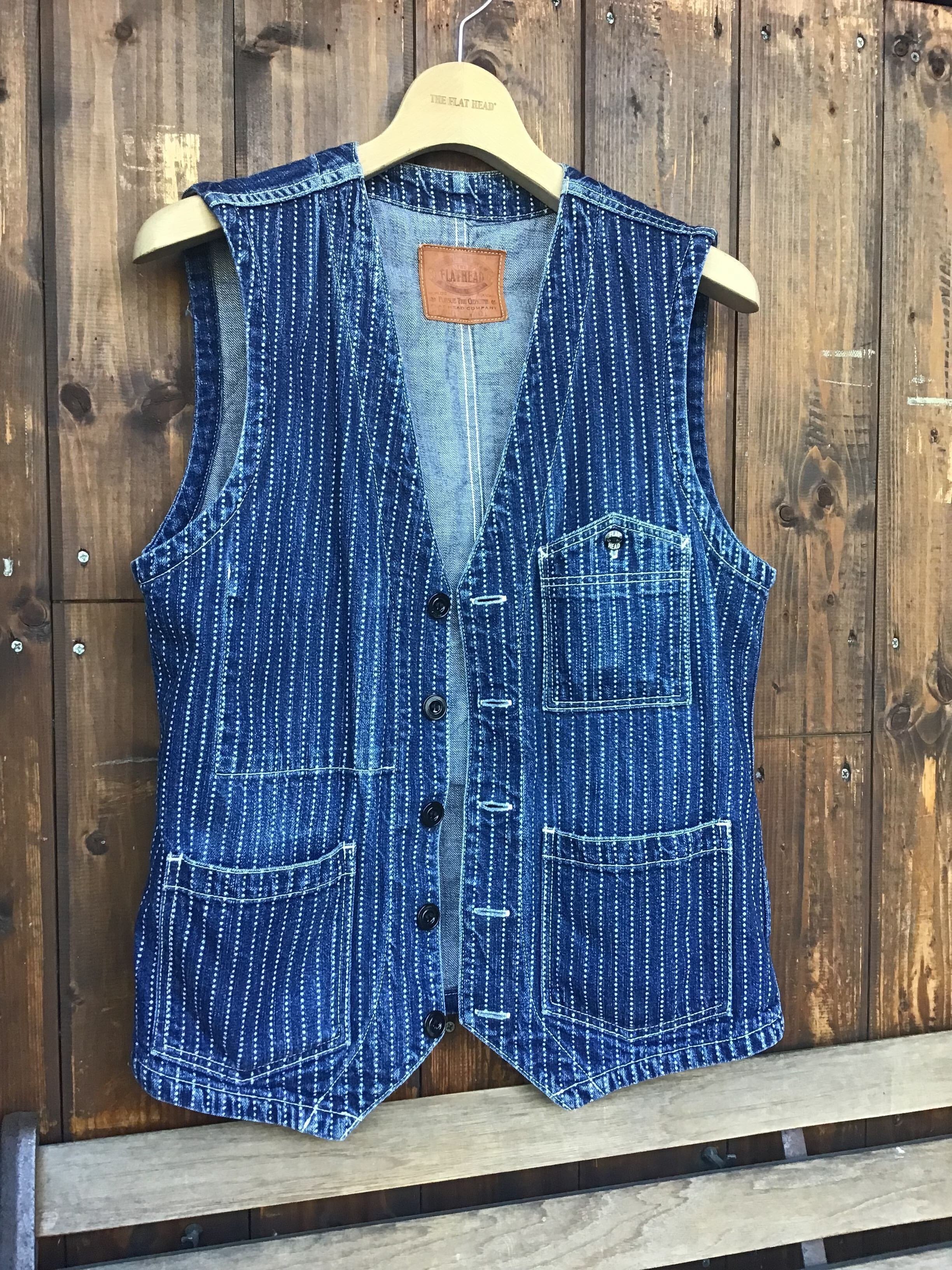 WAREHOUSE 錨 ウォバッシュ ストライプ カバーオール ブラウン 38 64ce474d-s.jpg