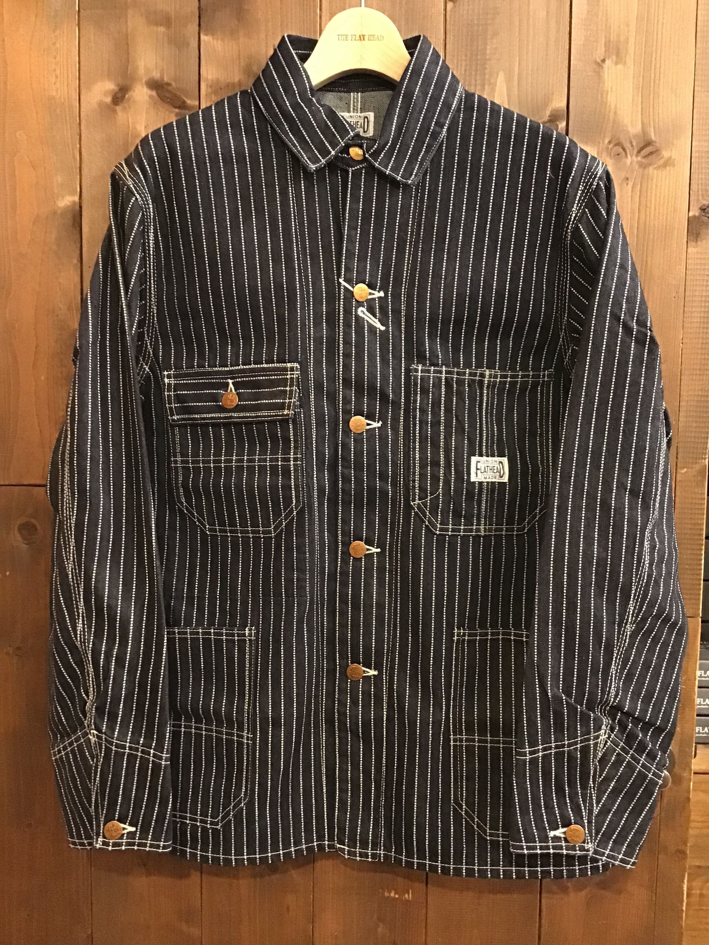 WAREHOUSE 錨 ウォバッシュ ストライプ カバーオール ブラウン 38 Yahoo!オークション -「ウォバッシュ カバーオール」の落札相場
