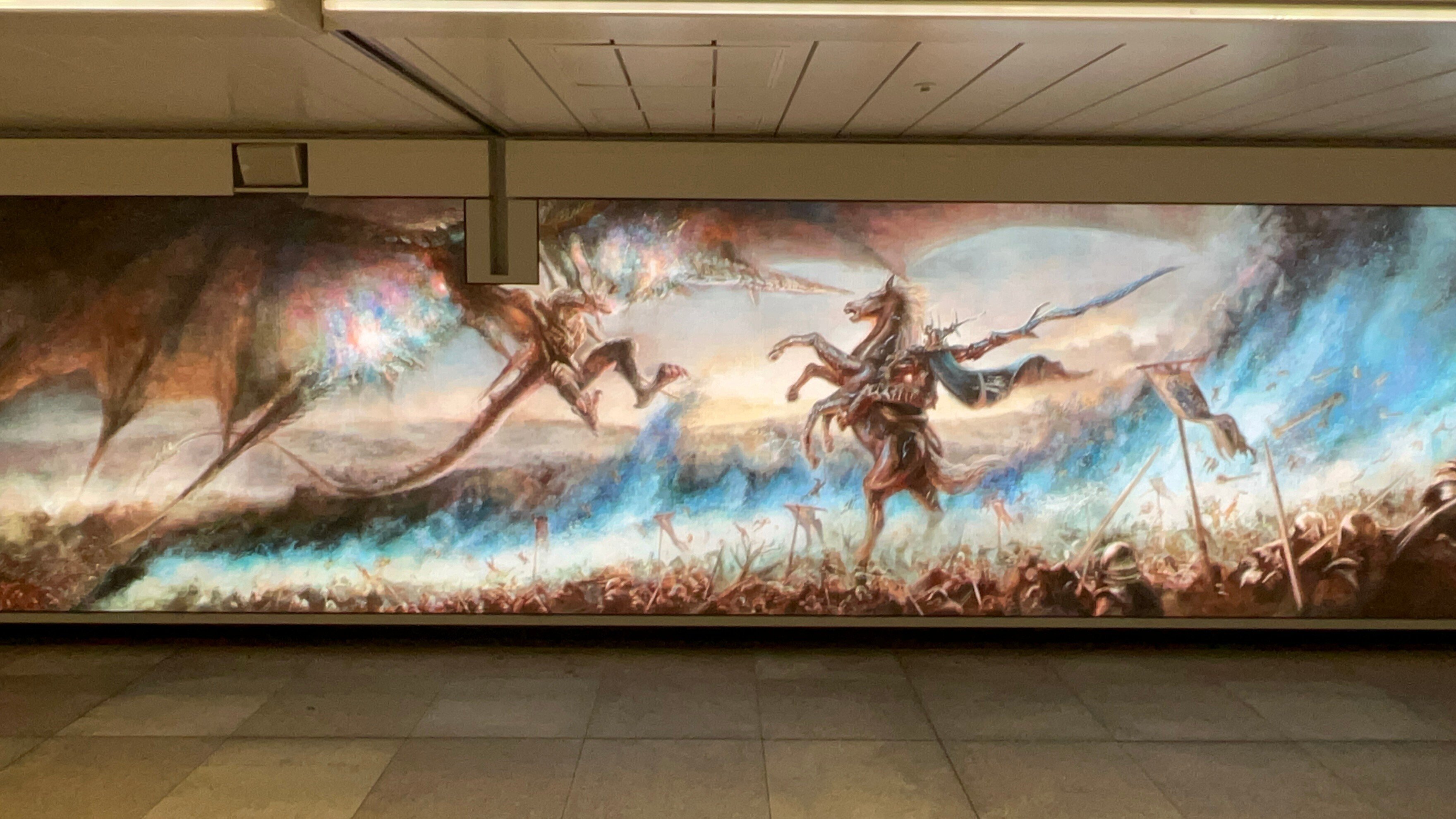 仕事】『FINAL FANTASY ⅩⅥ』サイネージ広告＆TVCM油絵制作｜Nui