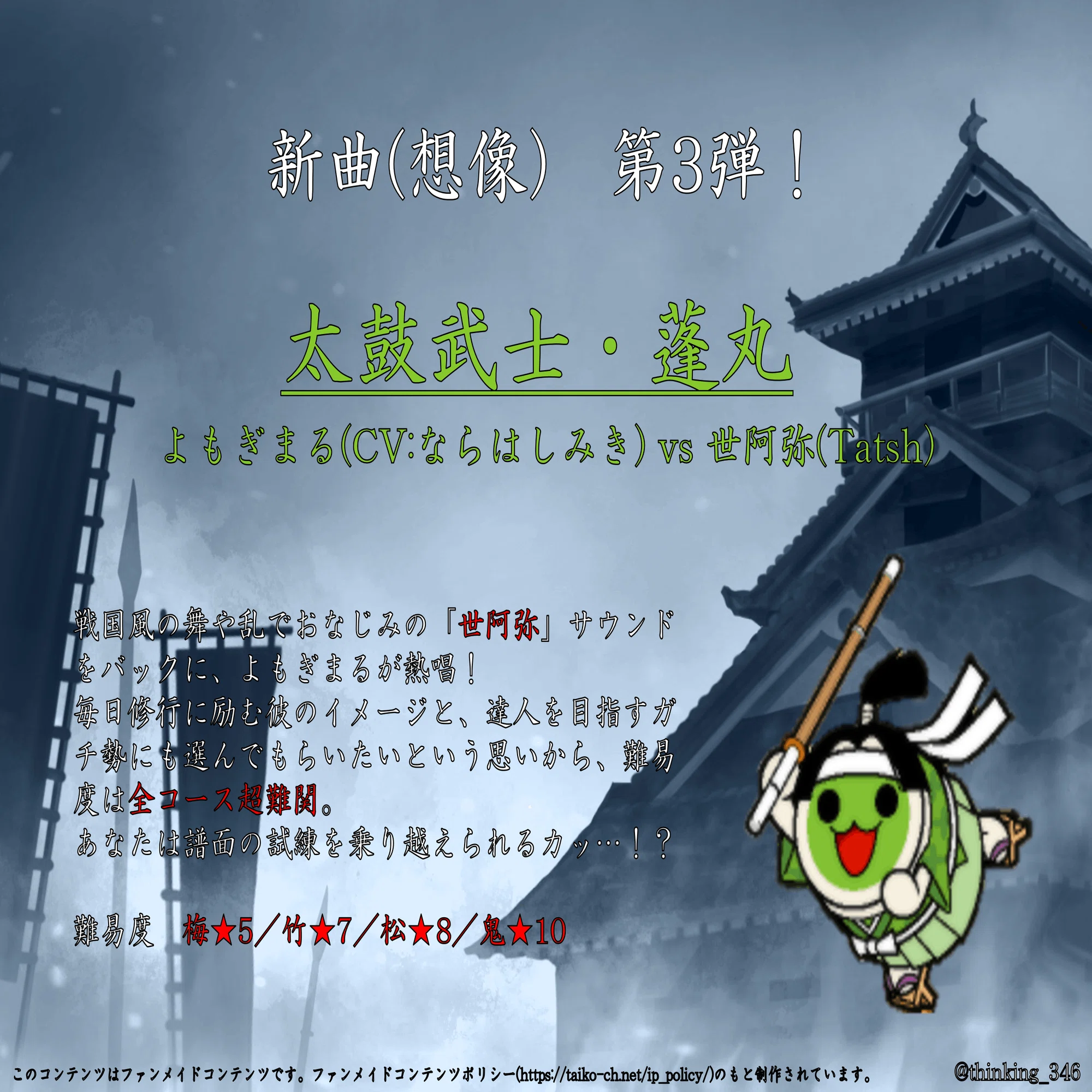 よもぎまる様 太鼓ドンフェス創作 #3】EX3話『よもぎまるの太鼓武士道』｜346 -Miyoro-