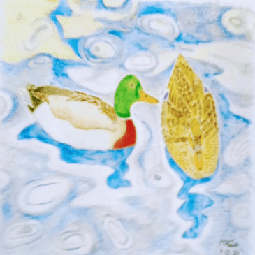 模写の風景 画家の心 第18回「福田平八郎 鴨 1935年」｜黒川 正弘