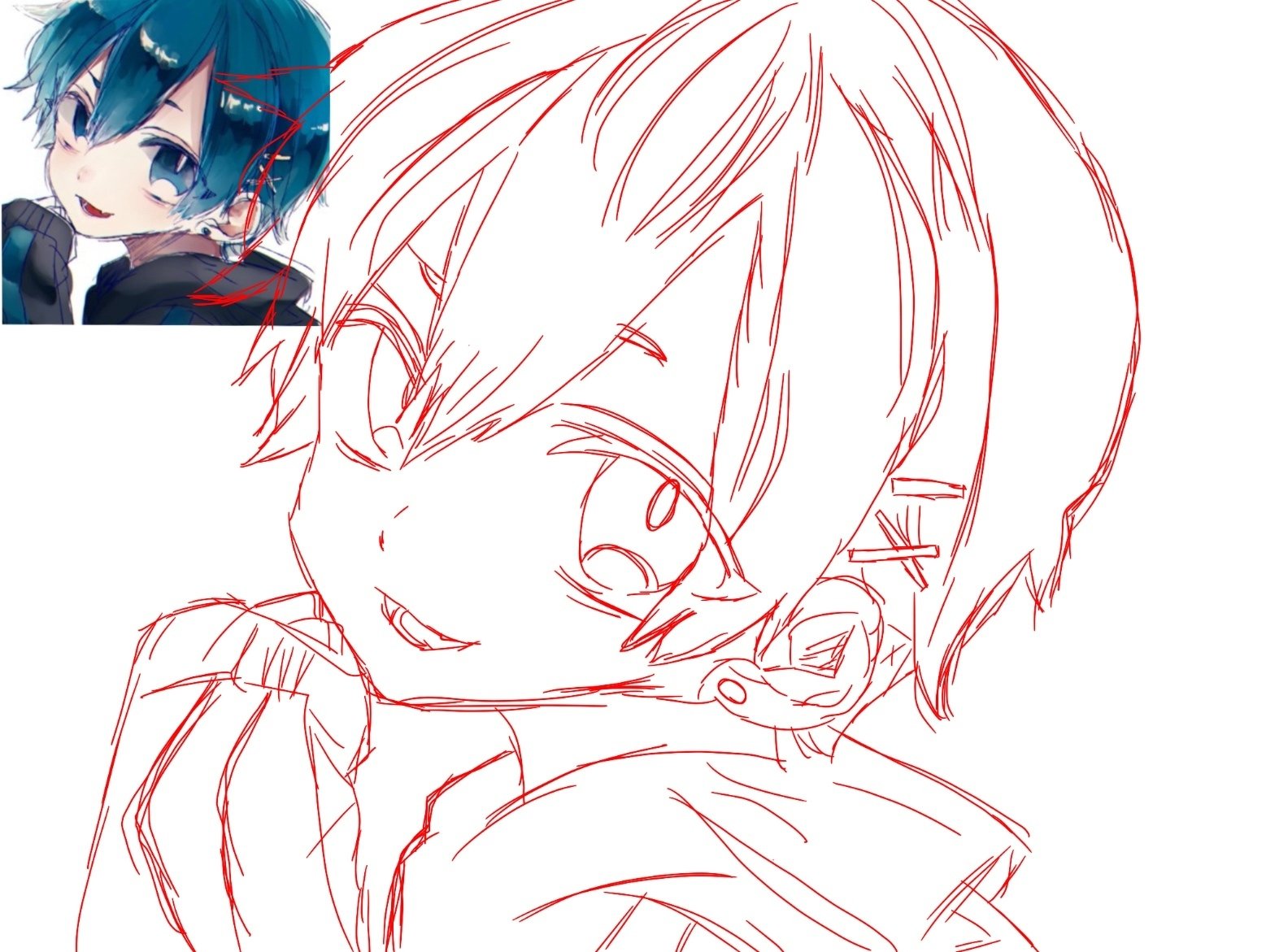 推しをイラストで描いてみた！｜Sarah@受験低浮