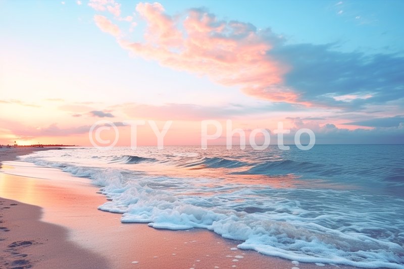 夕暮れの綺麗な海：写真ACフリー素材