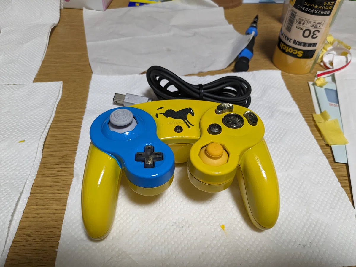 GCコントローラー ゲームキューブ 塗装コン ピット （0から始めるGC 