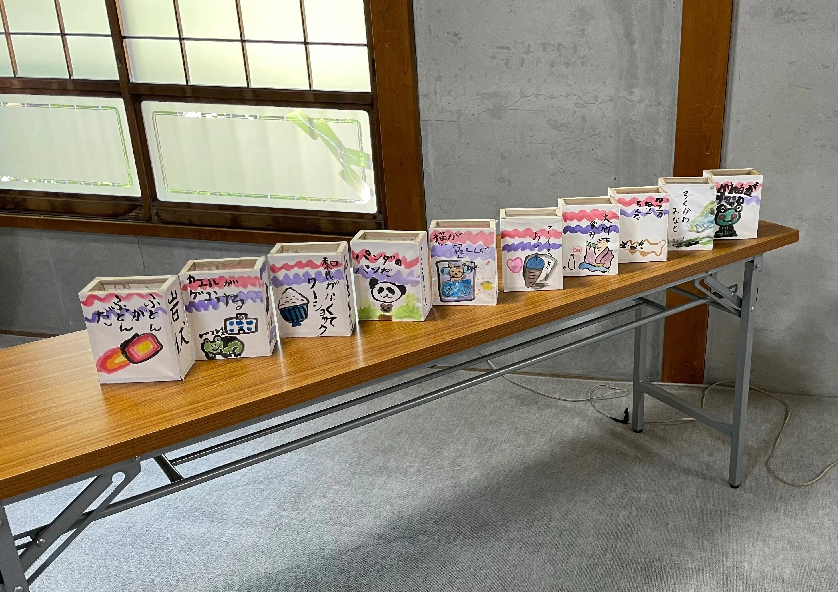 ワークショップ報告】 みんなの作ったミニチュア地口あんどんがすごい