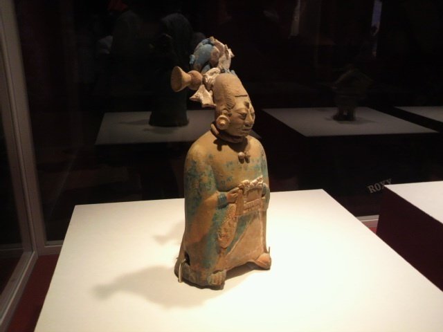 LIG】古代メキシコ マヤ文明 人物土偶 14㎝ 発掘出土品 コレクター収蔵