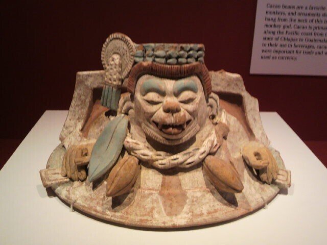 中南米　古美術　マヤ文明？　台座付き 中南米古美術マヤ文明？台座付き