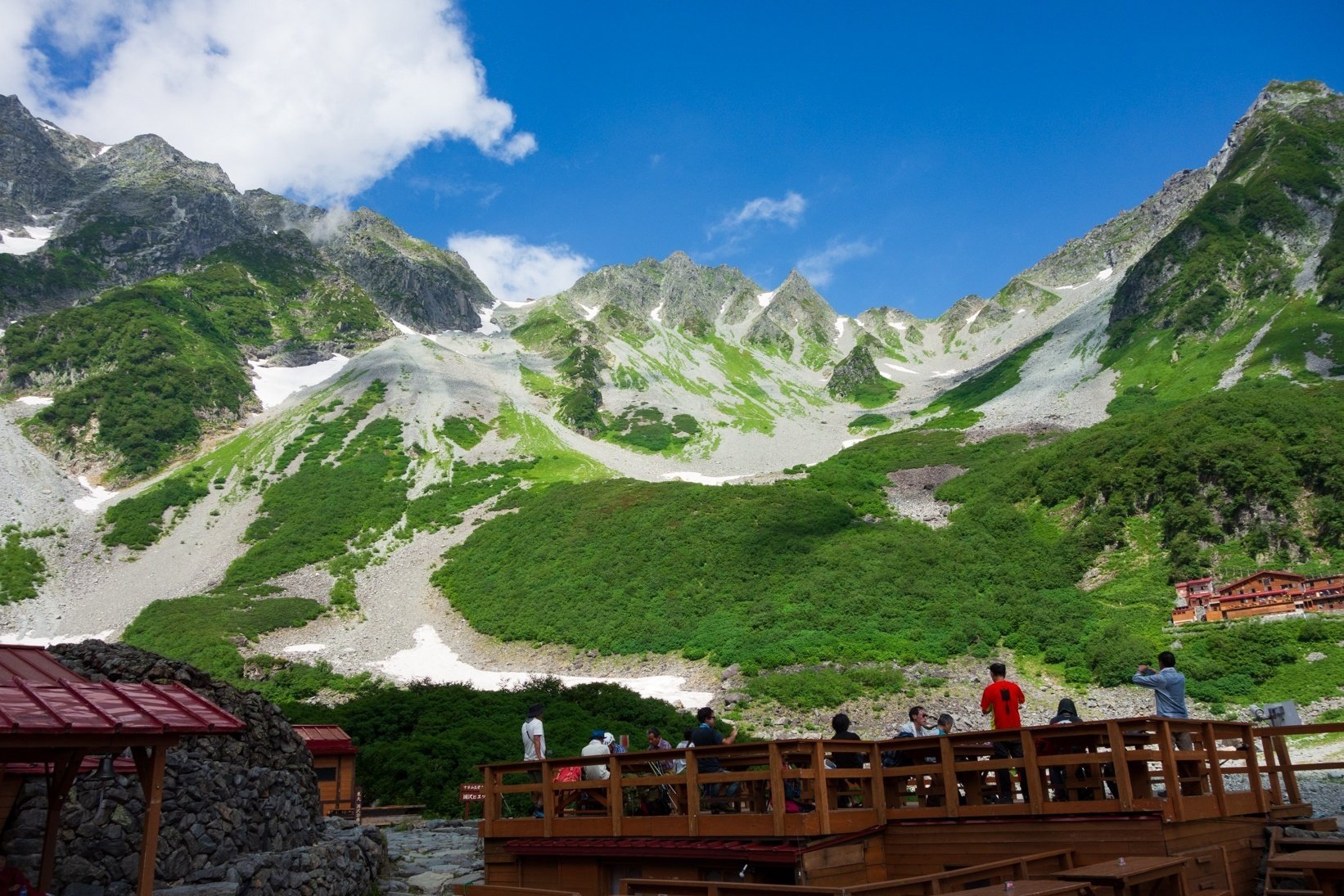 レア☘️ 穂高岳山荘 中部山岳国立公園　奥穂高岳　大判ハンカチ バンダナ レア☘️ 穂高岳山荘 中部山岳国立公園 奥穂高岳3190m 大判ハンカチ