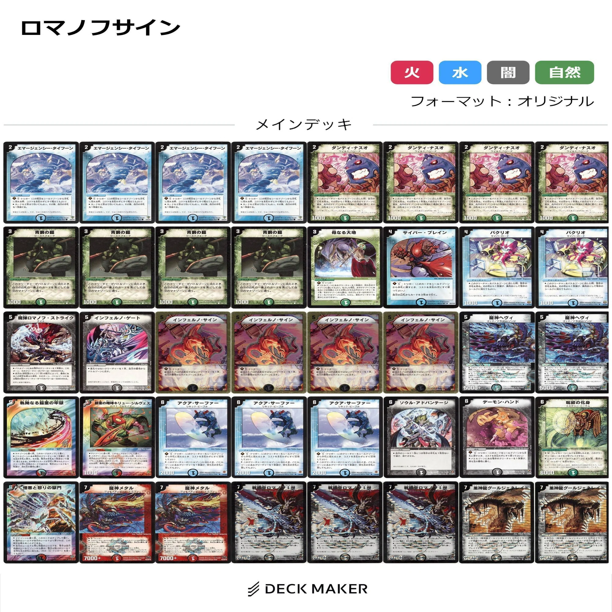 あの頃のデュエマ デッキリスト｜丁寧