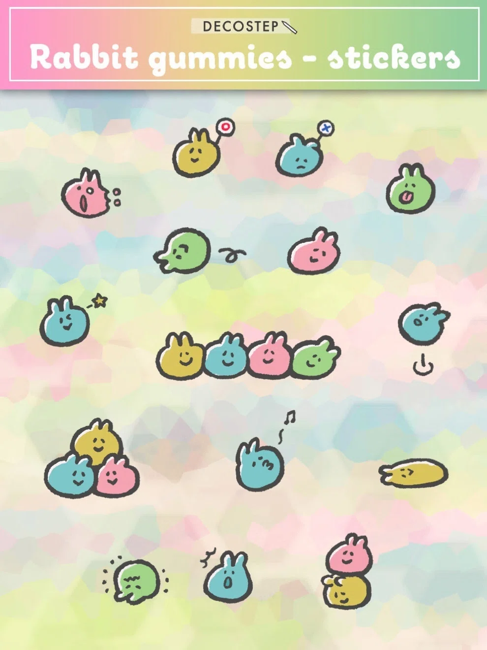 うさグミーずステッカーを可愛くデコ！#GoodNotes5｜DECOSTEP デコステップ