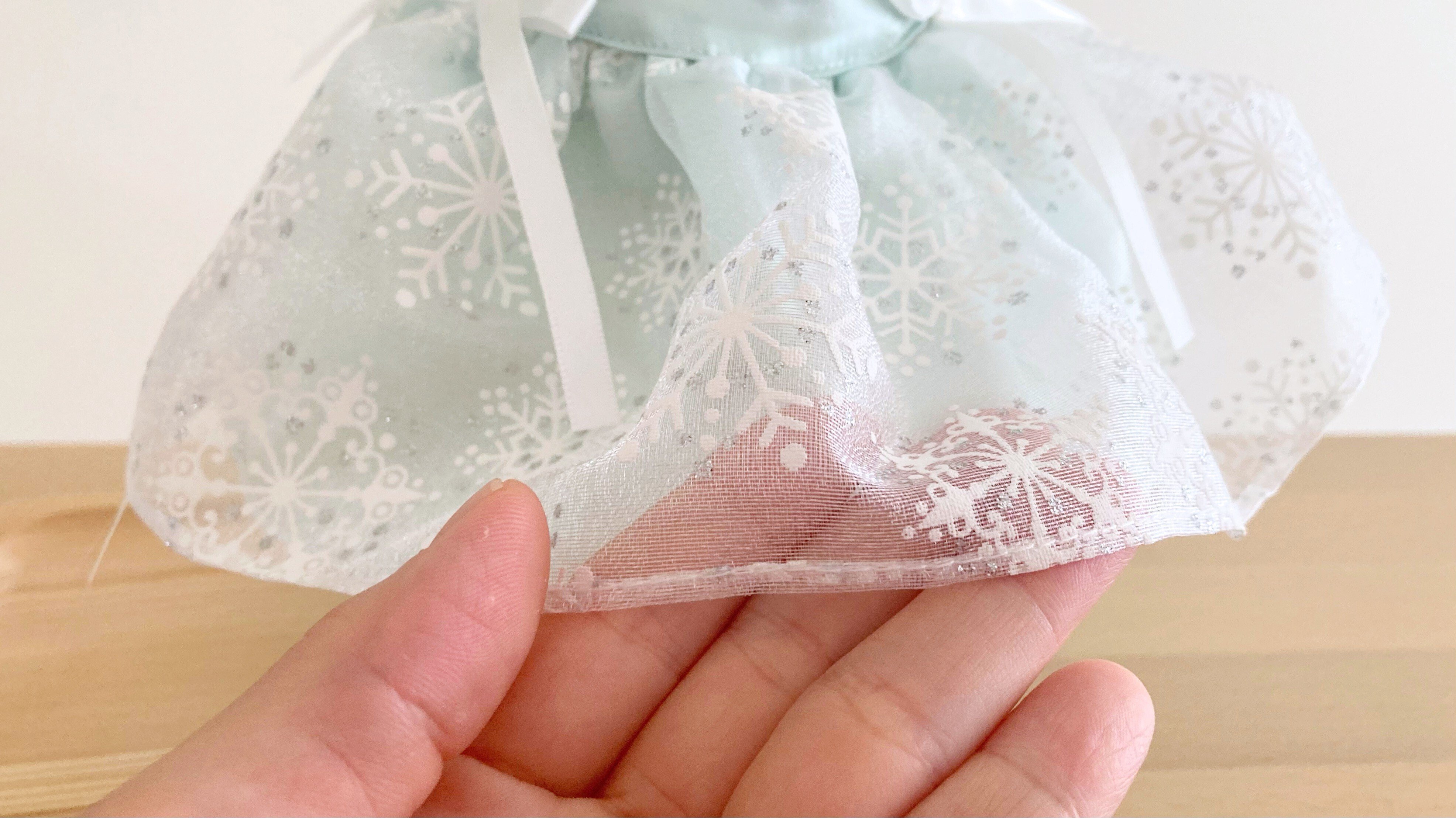 型紙Sサイズ（身長26㎝お人形さん＆ぬいぐるみ）スノードレスの作り方