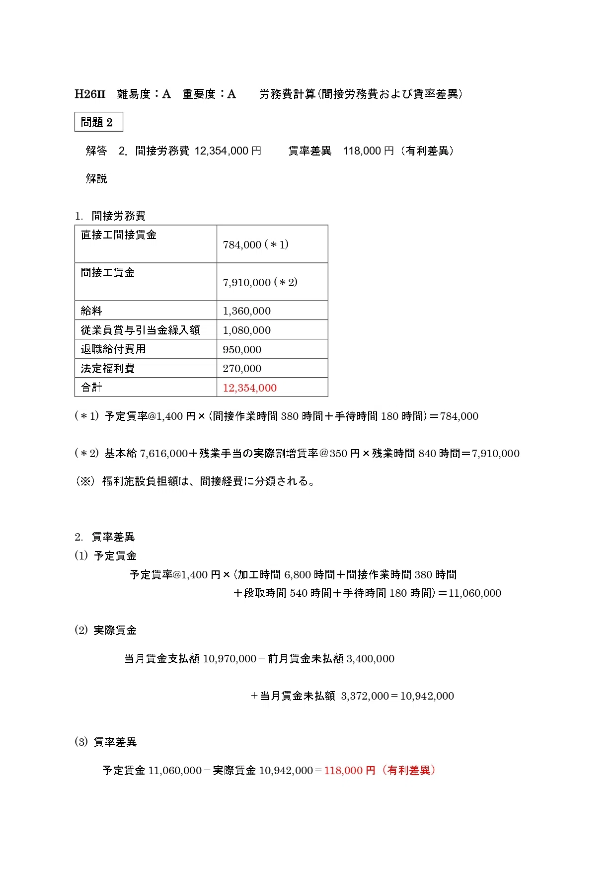 23年12月目標 管理会計論（計算）費目別計算｜日商簿記&公認会計士試験