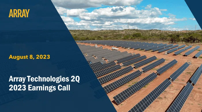 ARRY (Array Technologies)【FY23 Q2決算】｜もてのり 米国株決算