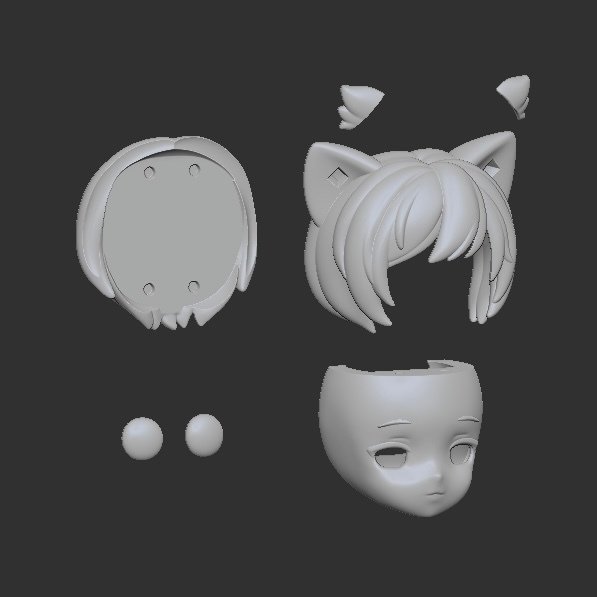 人気 ドールヘッドを自作してみたレポ｜にーび 人形