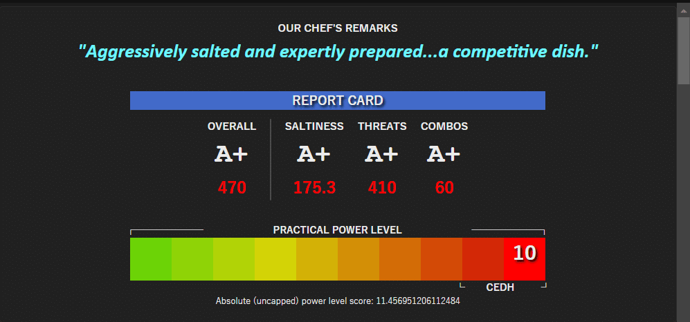 MTG デッキ レベル EDHデッキパワー診断をやってみた｜サトPin